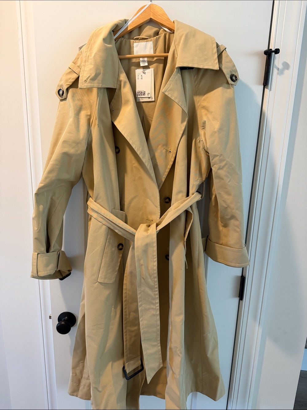 H&M Tan Trench Coat with Belt